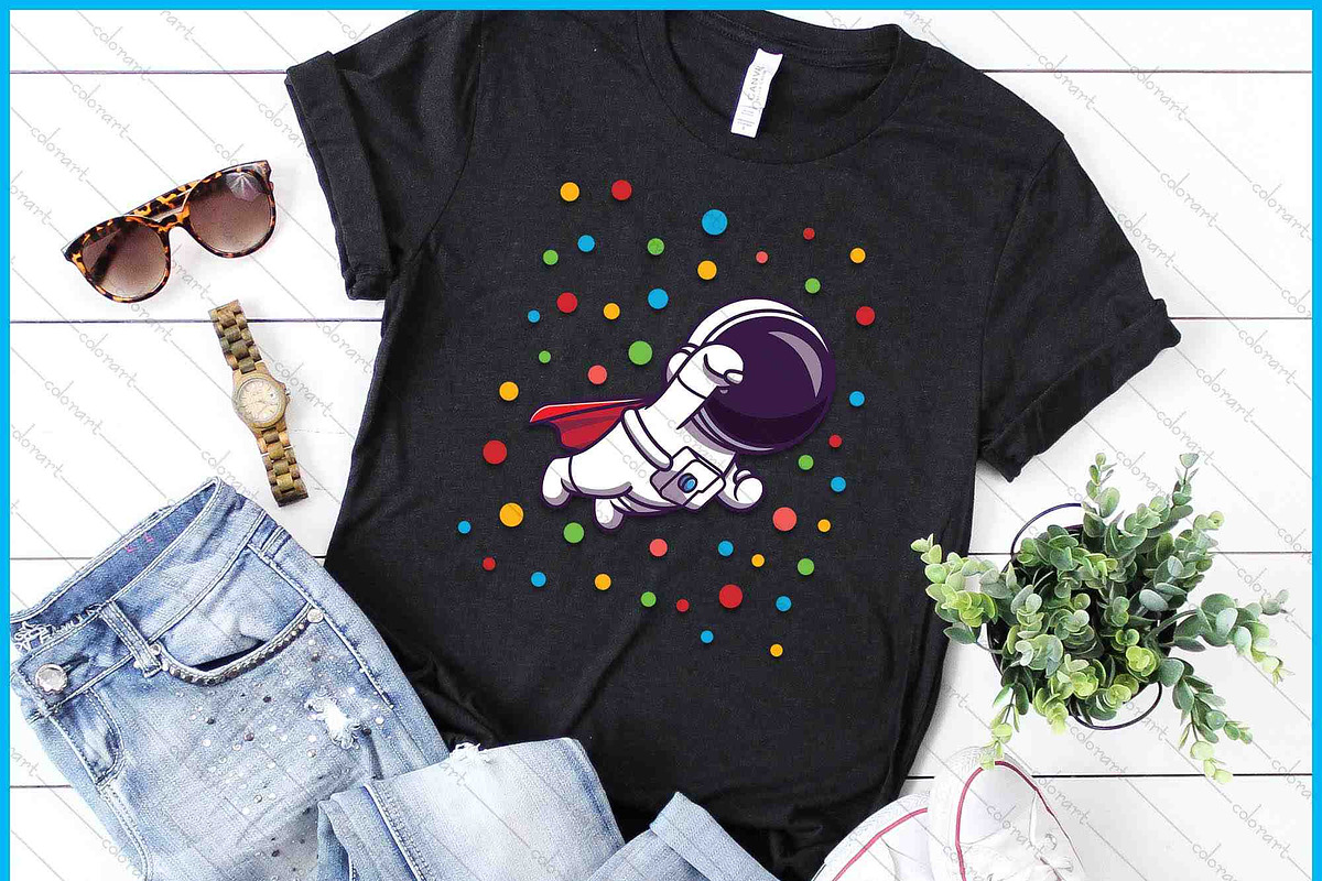 Dot Day Astronaut Kids SVG PNG, an Object Graphic by Creativeusart (Photo 1 of 4)