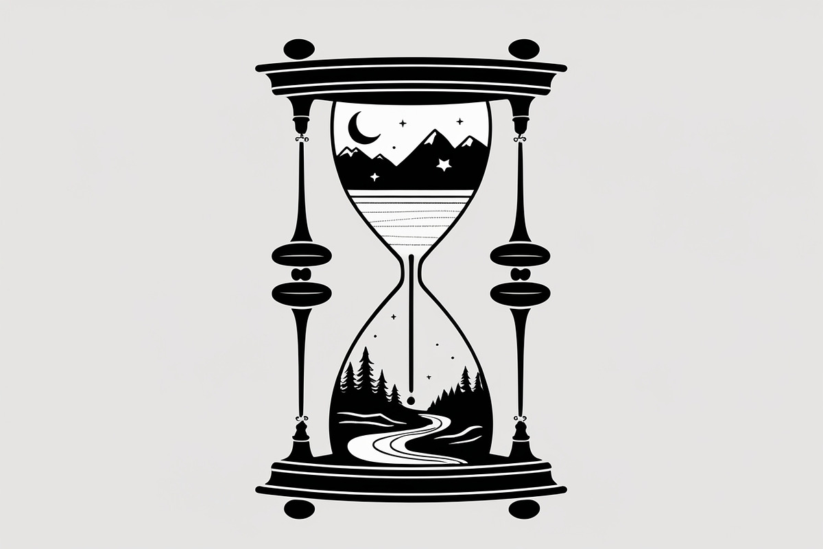 Timeless Nature Hourglass Set, an Illustration by Creativeshirt (Photo 2 of 7)
