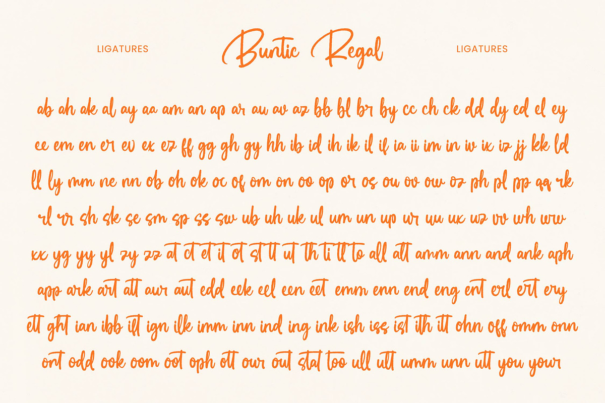 Buntic Regal Bold Handwritten Font, a Script Font by Letterena Studios Script (Photo 9 of 20)