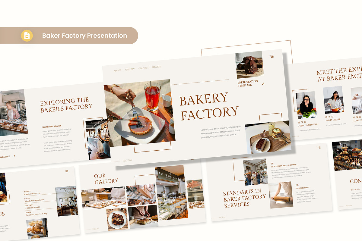 Baker Factory Presentation Template, a Presentation Template by Antstheme (Photo 1 of 2)