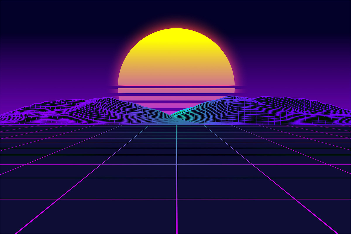 Vaporfuturism OTF Retro Wave Font, a Symbol Font by Ckybe's Corner (Photo 6 of 10)