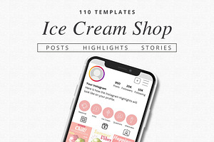 ICE CREAM shop Canva templates