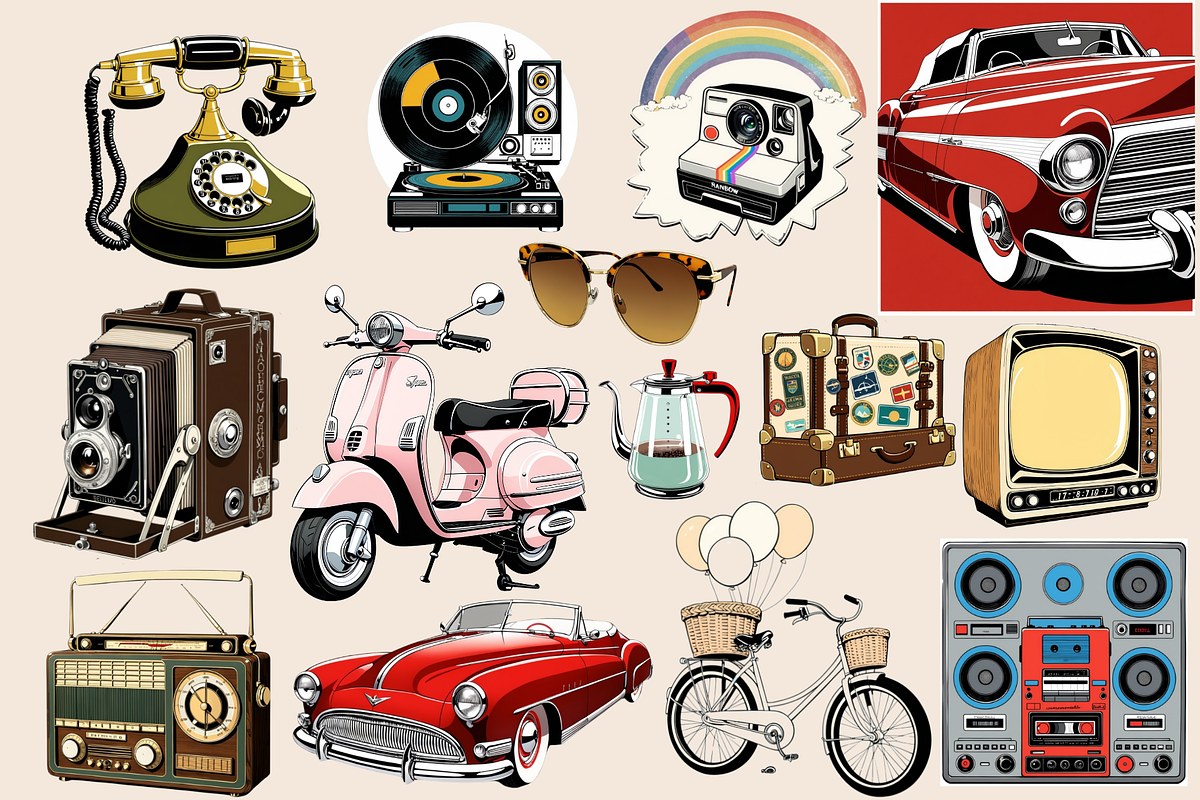 75 Retro Pin Up Girls Bundle, a Decorative Illustration by ClipArtTime (Photo 3 of 4)