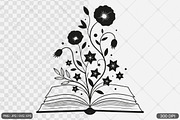 Floral Book SVG PNG Bundle Vol. 1, an Illustration by Actual Pixel (Thumbnail 25 of 29)
