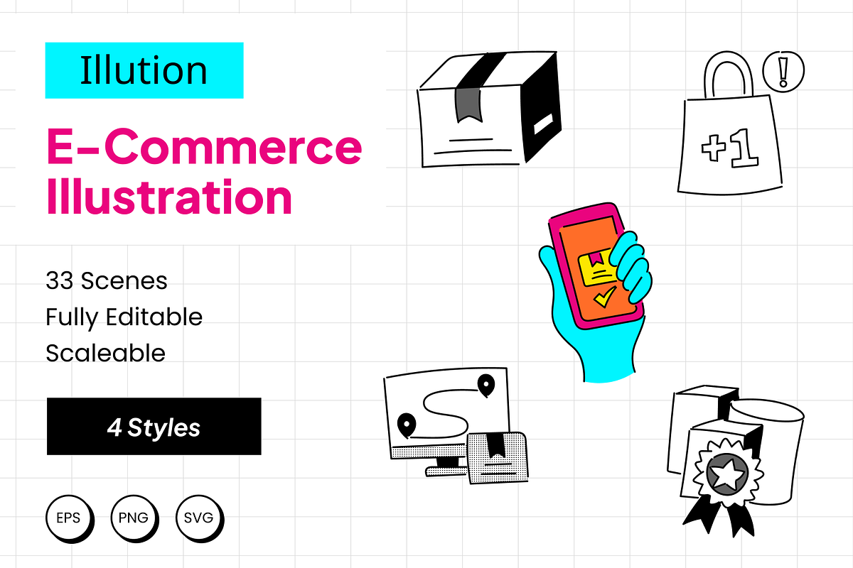 Illution - E-Commerce Illustration, an Illustration by Kawalan Studio (Photo 1 of 5)