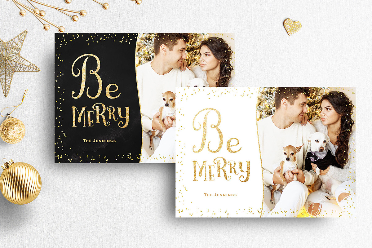 Christmas Card Psd Template Bundle, a Card Template by Nifty Template Studio (Photo 10 of 18)