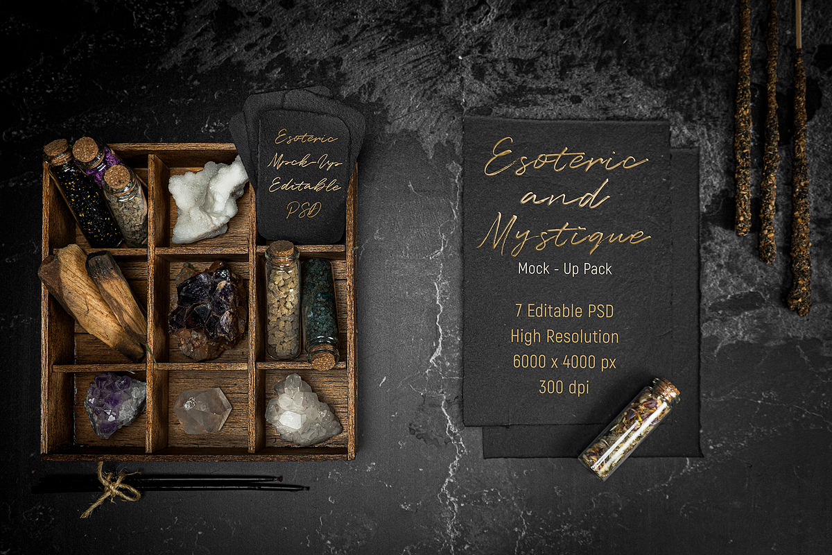Esoteric and Mystique Mock-up Pack, a Merchandise Mockup by Motion-Box (Photo 1 of 8)