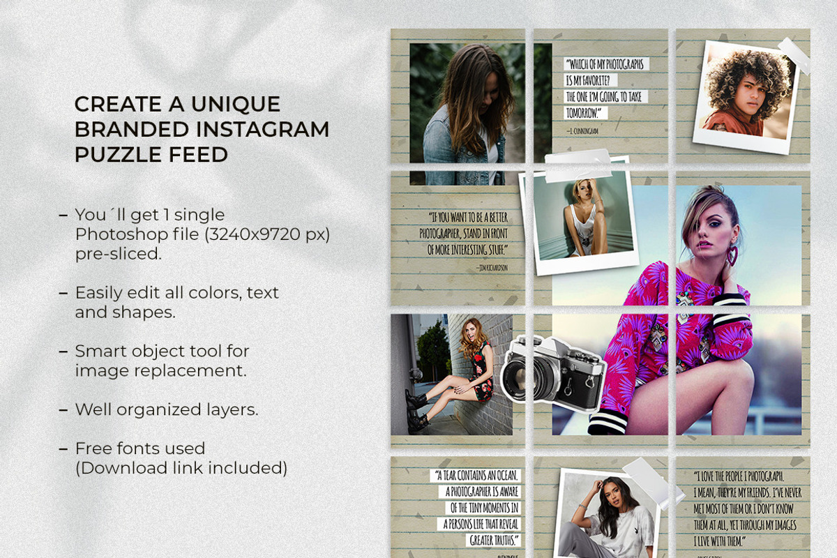Click - Instagram Puzzle Feed, a Social Media Template by Plan B (Photo 2 of 6)
