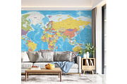 Vector World Map - Large&Detailed, a Decorative Illustration by PorcuPen Works (Thumbnail 6 of 10)