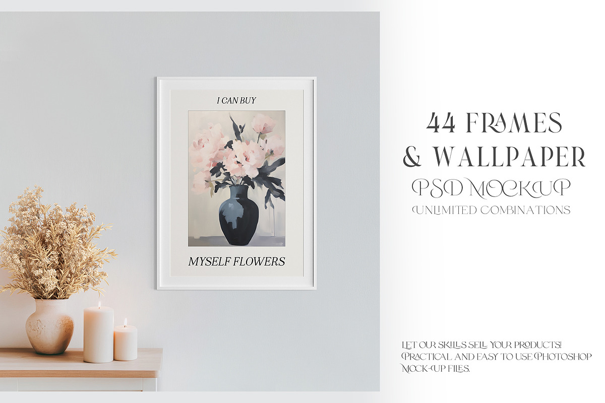 44 Frames and Wallpaper Mockups, a Mockup by mock-ups (Photo 1 of 16)