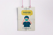 A2 Hanging Poster Mockup, a Print Template by 2M GRAPHICS DESIGN (Thumbnail 6 of 10)