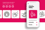 Coronavirus | 16 Thin Line Icons, an Outline Icon by Alex Blogoodf (Thumbnail 10 of 15)