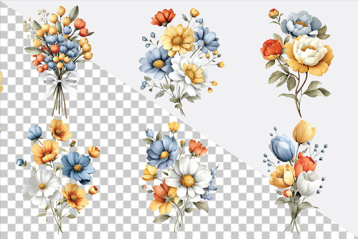 Summer Flowers Clipart Bundle., an Illustration by SVGArt (Photo 2 of 9)