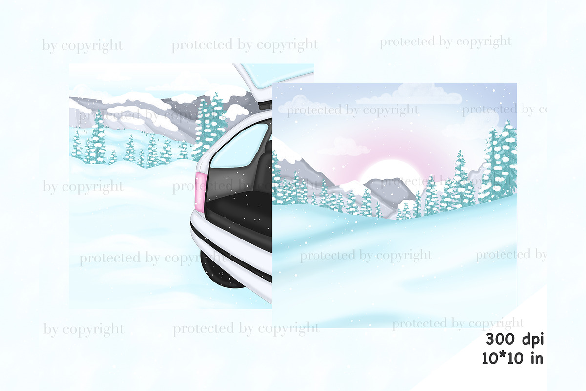 Snowy Scenes, an Illustration by GlamArtZhanna (Photo 1 of 2)