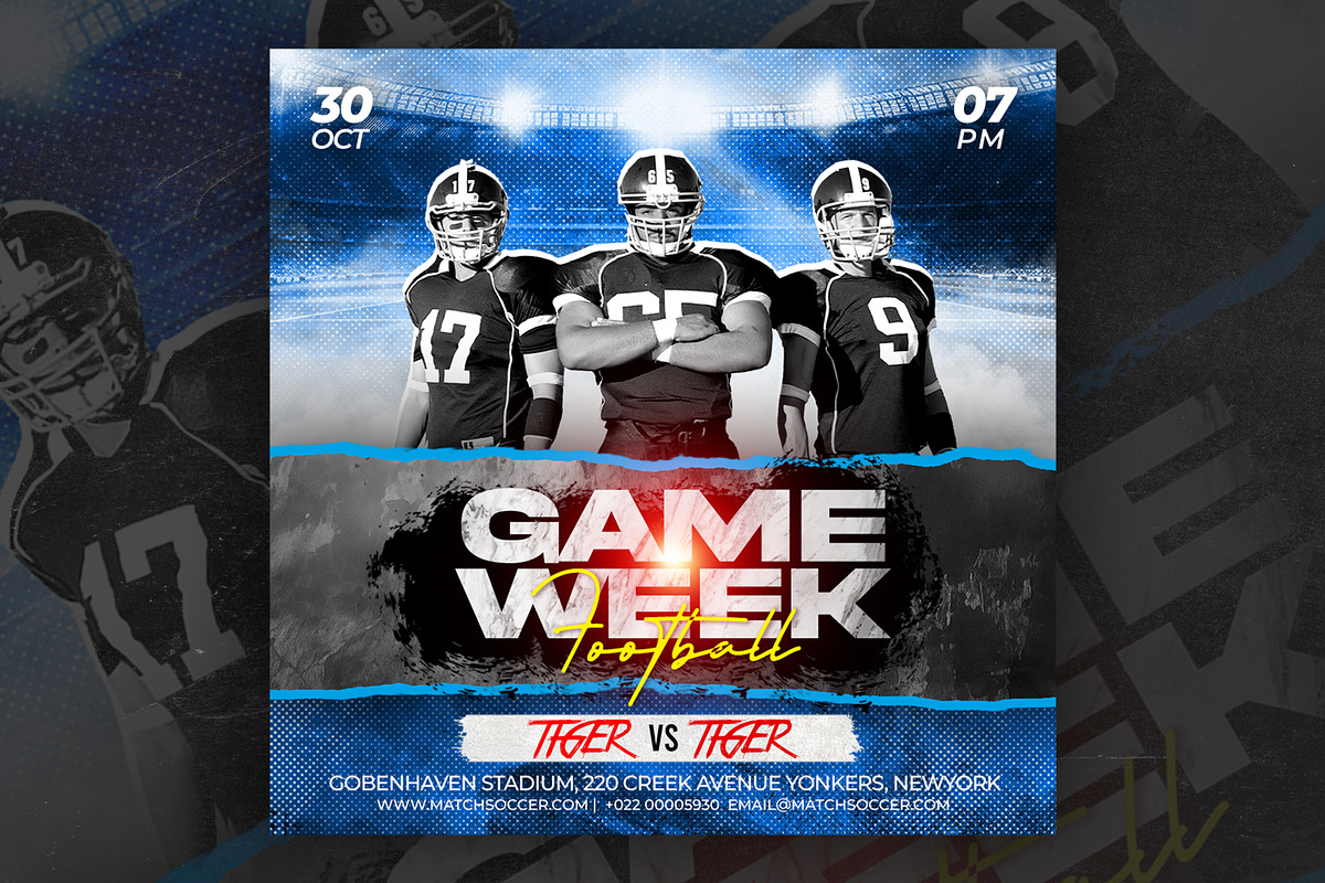 5 Football Flyer Templates preview 5