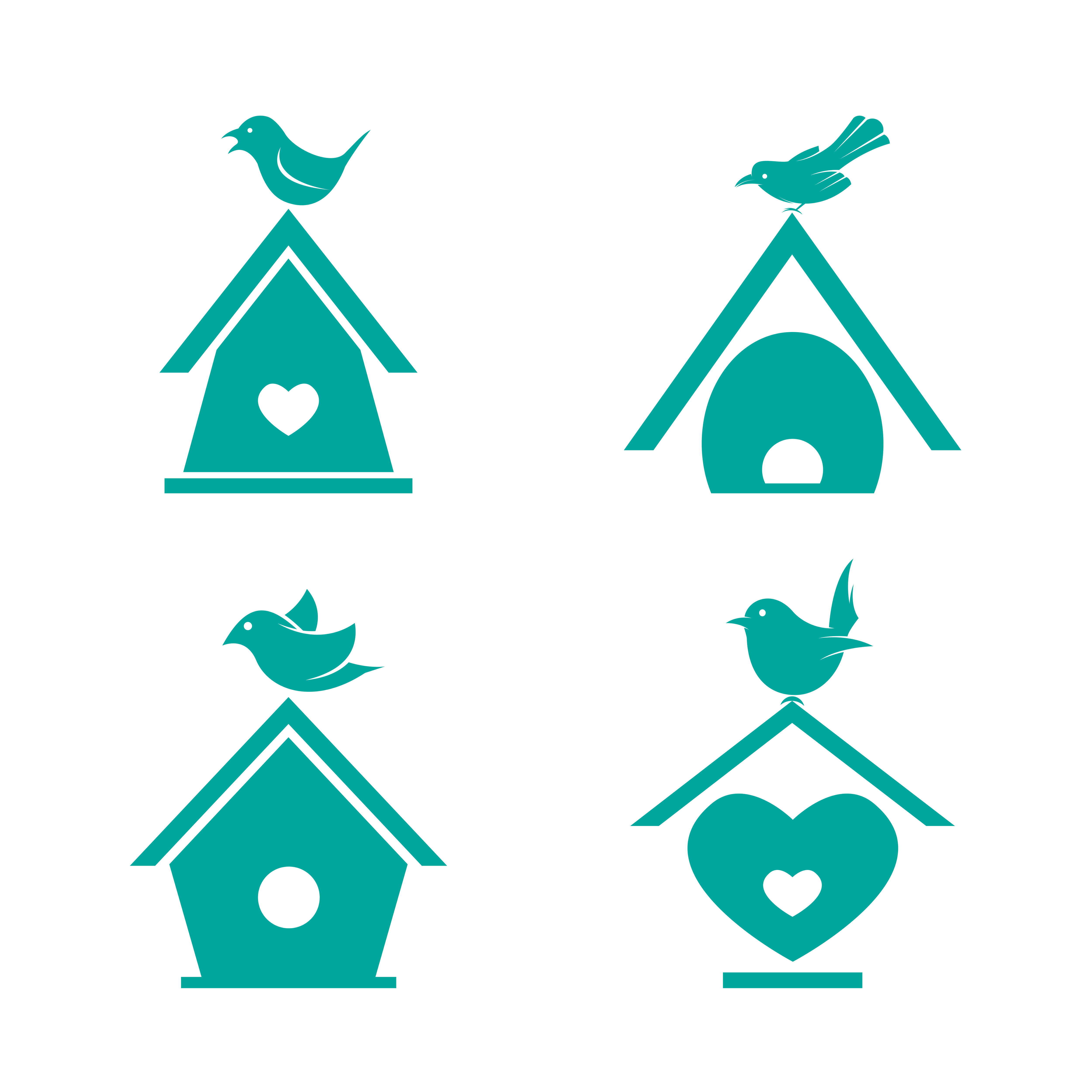 Vector Group Of Bird Houses by Yod67  Creative Market