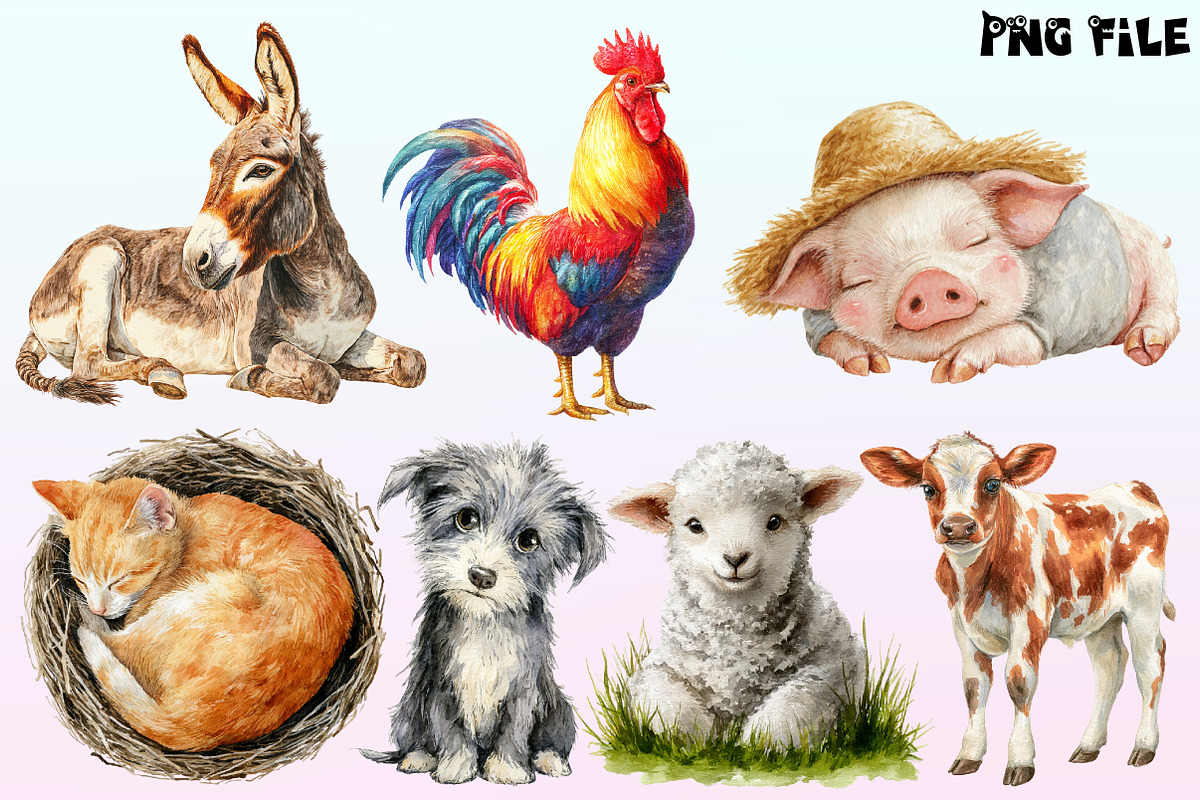 Cute on the Farm on the Animals, a Graphic by CitraGraphics (Photo 3 of 4)
