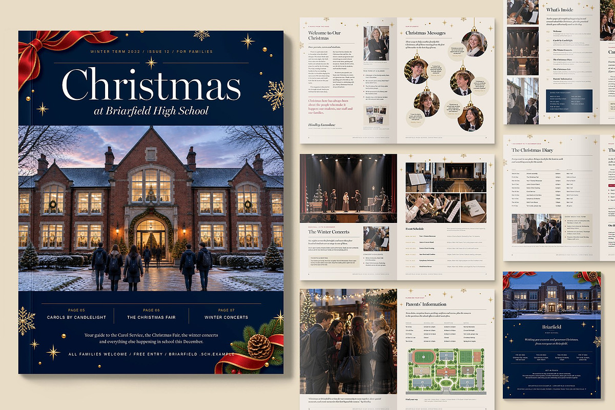 School Christmas Magazine Template, a Brochure Template by BrandPacks (Photo 5 of 5)