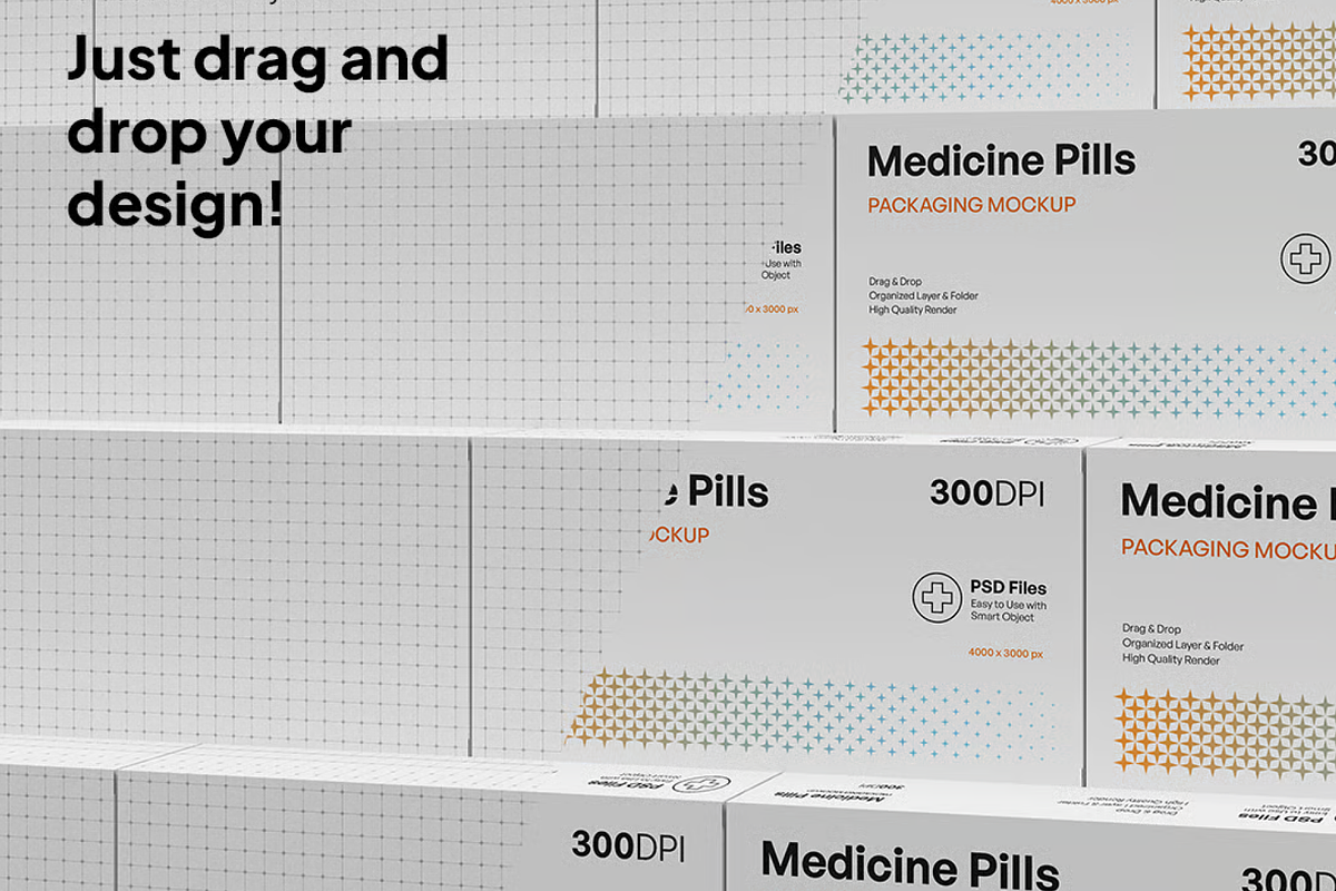 Medicine Pills Box Mockup, a Packaging Mockup by graphicsauce (Photo 3 of 4)
