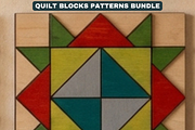 Quilt Block Patterns Modern Mosaic W, a Pattern Graphic by AtacanDigital (Thumbnail 13 of 15)