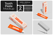 Tooth Paste Mockup, a Packaging Mockup by Bartama Graphic (Thumbnail 1 of 4)