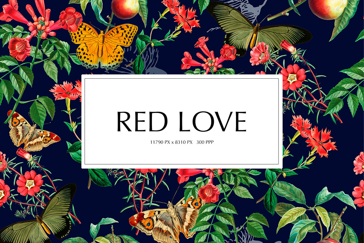 Red Love, a Pattern Graphic by ElicoelhoDesign Shop (Photo 1 of 4)