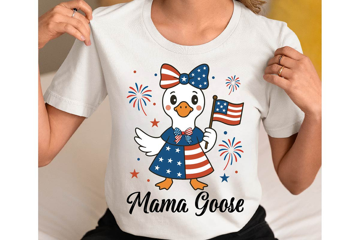 4th of July Mama Goose SVG PNG, an Object Graphic by Digi_Design_World (Photo 6 of 6)