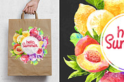 Watercolor juicy fruit Vector Set, an Object Graphic by KarinkaBU (Thumbnail 6 of 6)