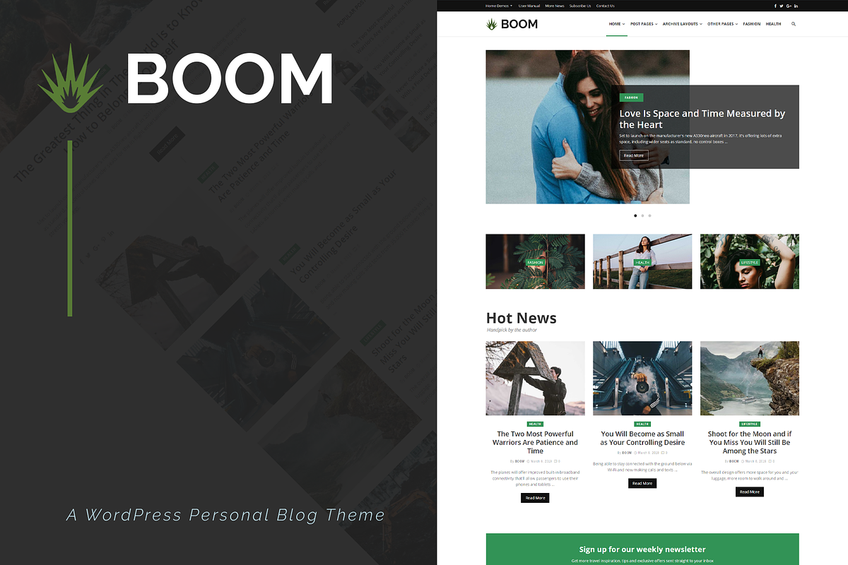 Boom - Creative Personal Blog Theme, a WordPress Template by Premium ...