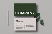 Minimal Green Business Card Layout, a Business Card Template by MightyDesign (Thumbnail 1 of 6)