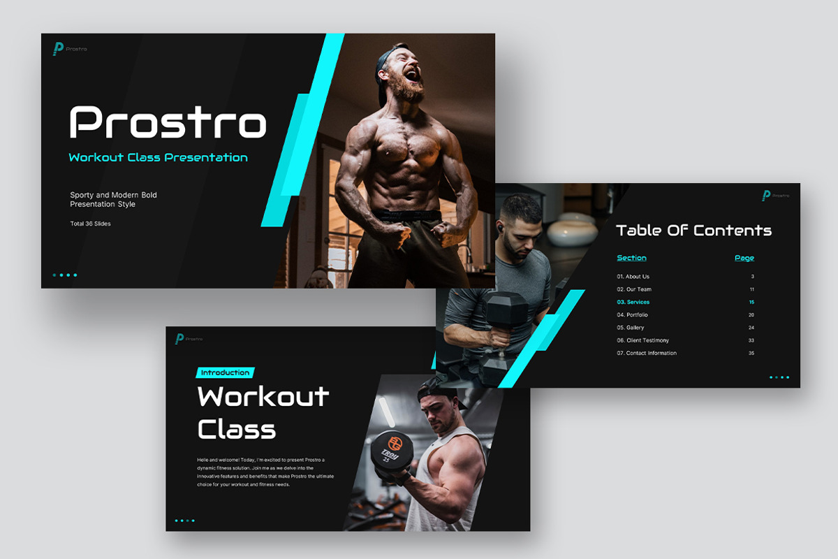 Prostro Workout Class Keynote, a Presentation Template by kerismaker (Photo 3 of 11)