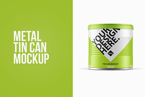 Metal TIN CAN PSD Mockup