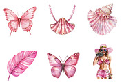 Pink Summer Sublimation Clipart, an Illustration by SinaCreation (Thumbnail 3 of 5)
