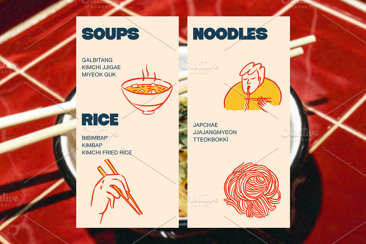 Korean Food Vector Illustrations, a Food Illustration by Studio Papercuts (Photo 2 of 10)
