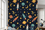 Seamless pattern of space, a Texture Illustration by JYa_Design (Thumbnail 4 of 4)