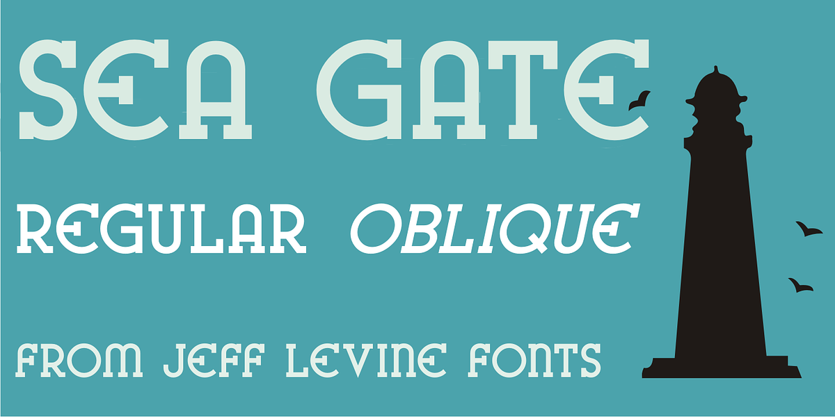 Sea Gate JNL, a Slab Serif Font by Jeff Levine Fonts