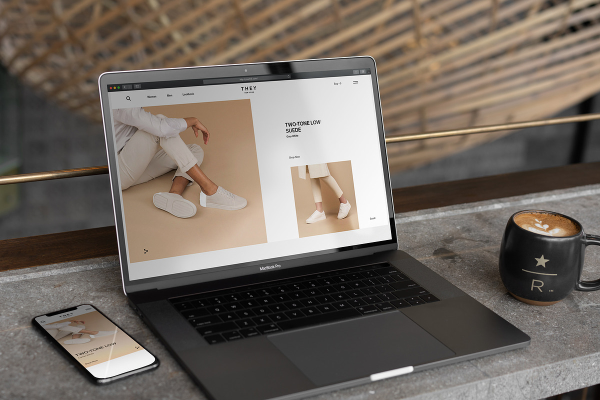 MacBook Pro Mock-Up Loft Style, an iPhone Mockup by Dikarte.Store (Photo 2 of 14)