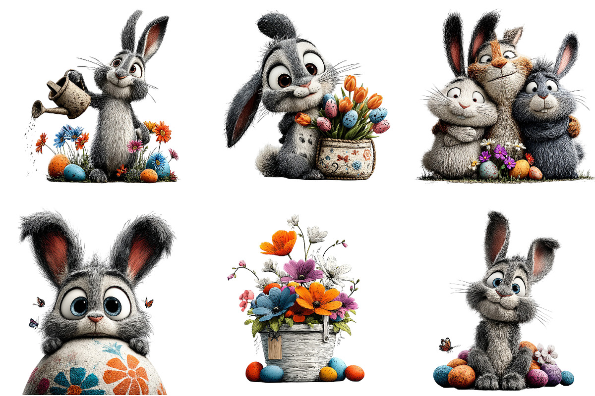 Whimsical Happy Easter Clipart, an Illustration by Sublimation Artist (Photo 5 of 7)