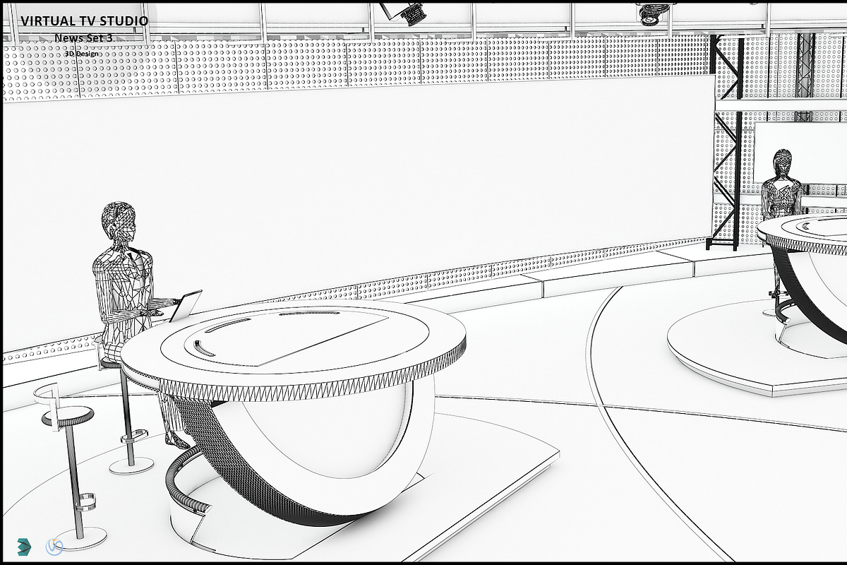 TV Studio Collection Vol 6 - 2 PCS, an Architecture 3D Model by akerStudio (Photo 86 of 98)