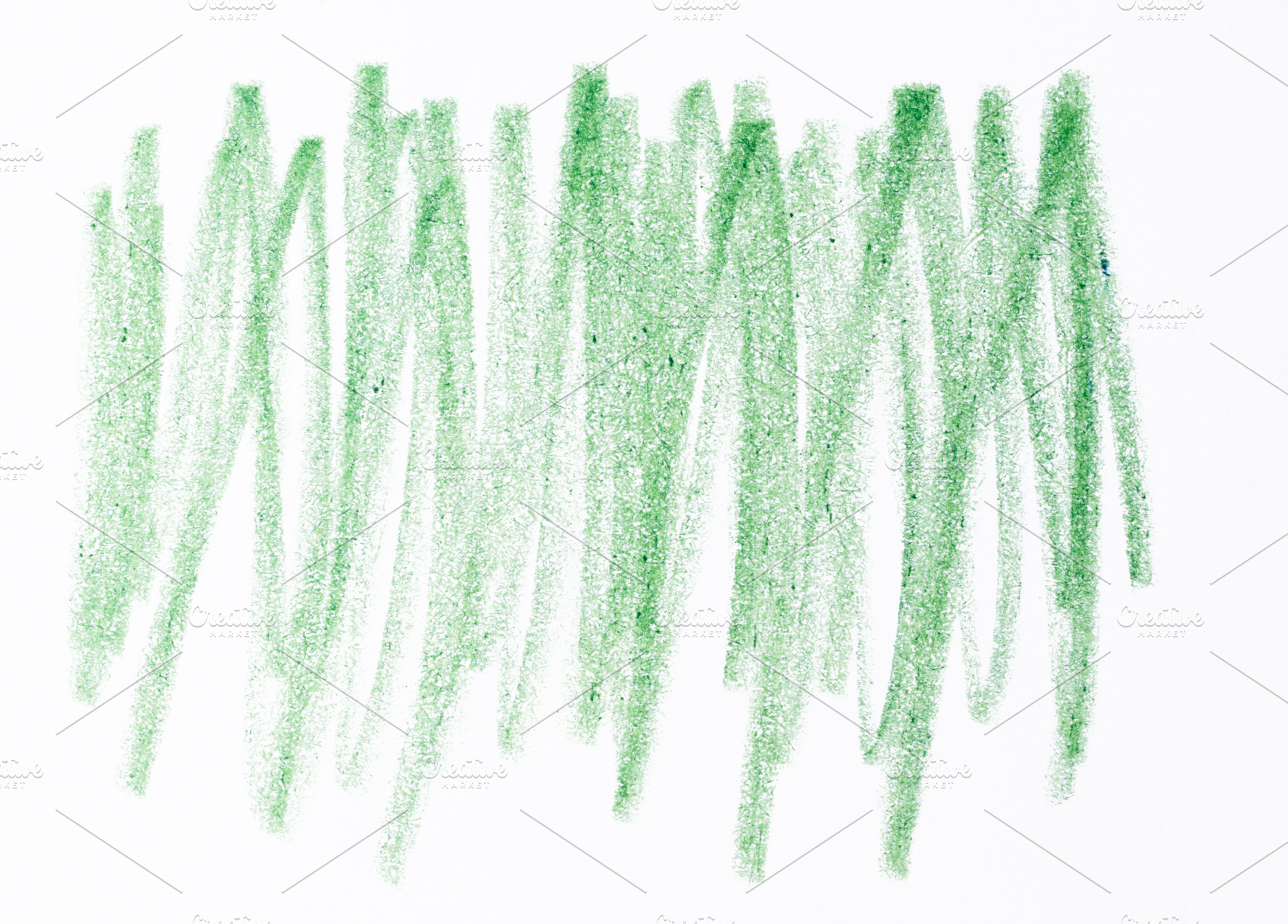 Green pencil shading on white background, an Abstract Photo by ndanko
