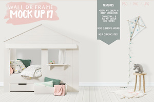 Kids Room Wall/Frame Mock Up 17