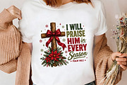 Praise Him Every Season Cross PNG, a Seasonal Illustration by CrexoraLab (Thumbnail 4 of 4)