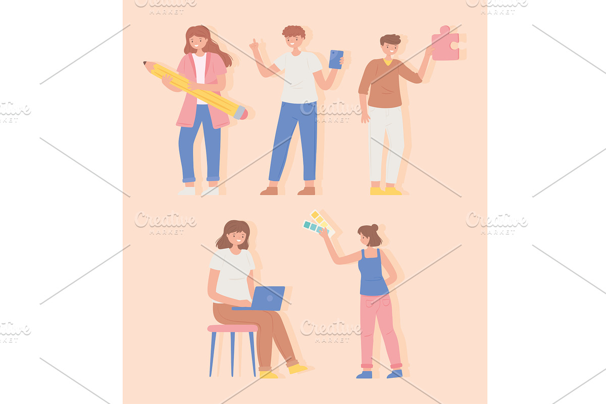 character designers work, a Person Illustration by studiogstock