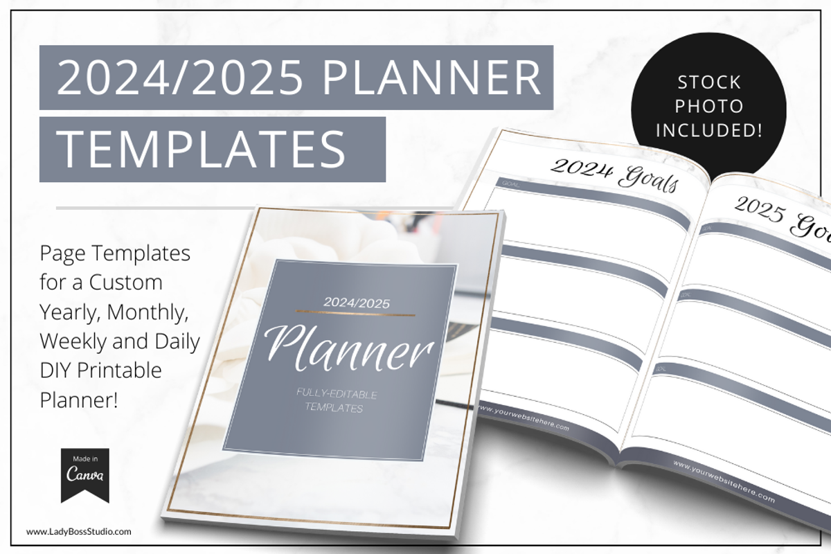 Planner Canva - Modern Gold, a Stationery Template by Lady Boss Studio (Photo 1 of 8)