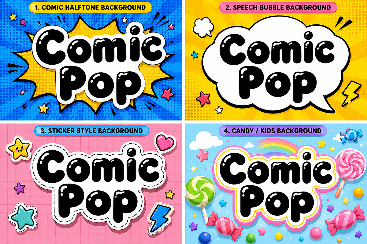 Comic Pop, a Slab Serif Font by Wow Magic (Photo 5 of 7)