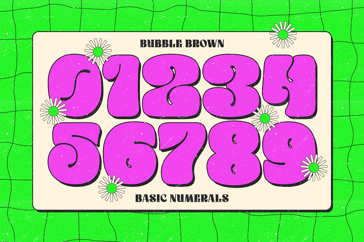 Bubble Brown Typeface, a Symbol Font by alit design (Photo 2 of 23)