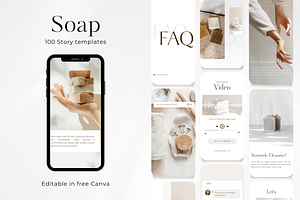 100 Soap Social Media Stories, a Social Media Template by PatternLab.