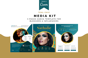 Teal Chic Complete Template Canva