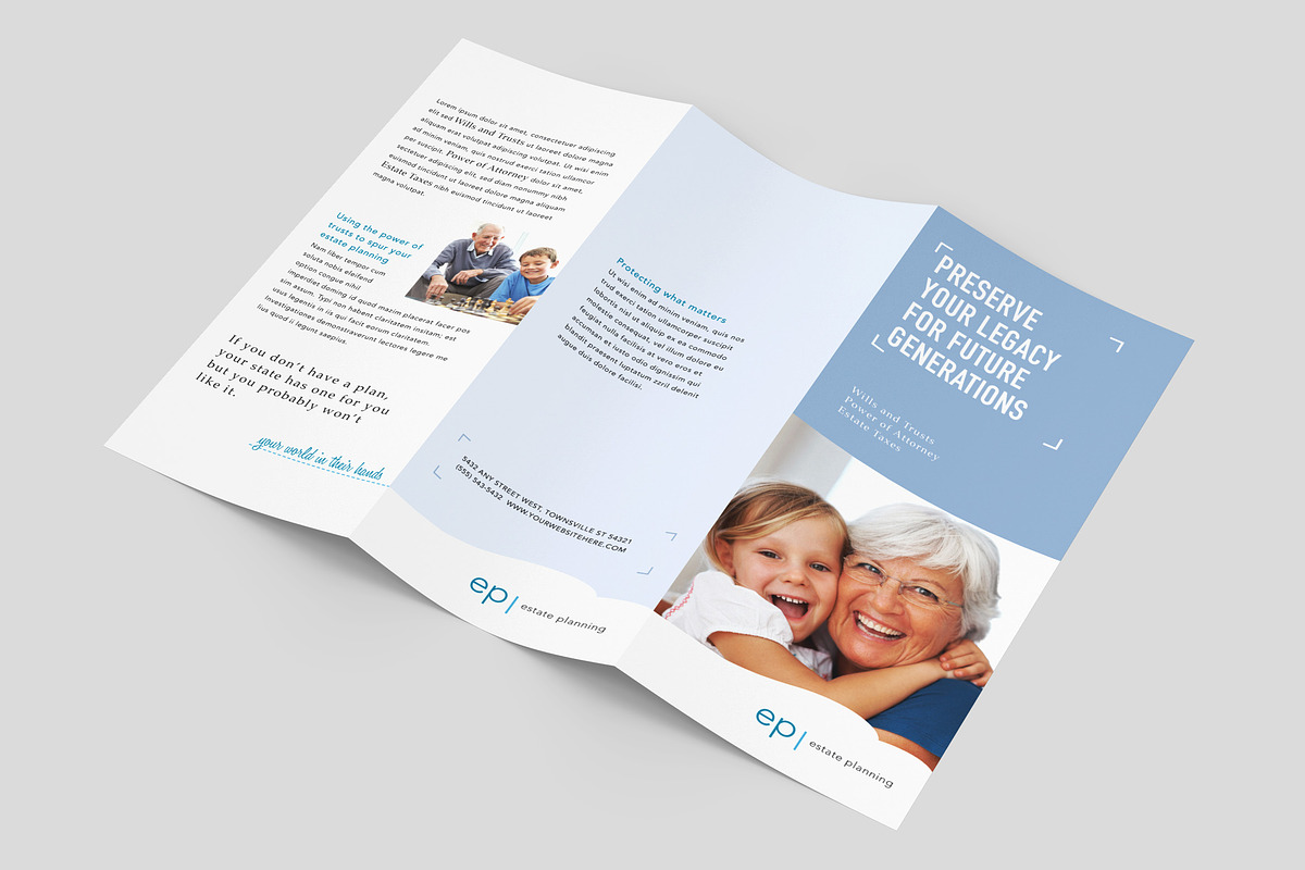 Estate Planning Trifold Brochure, a Brochure Template by StockLayouts (Photo 3 of 4)