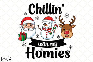 Chillin Christmas PNG, an Illustration by Black Bird Studio